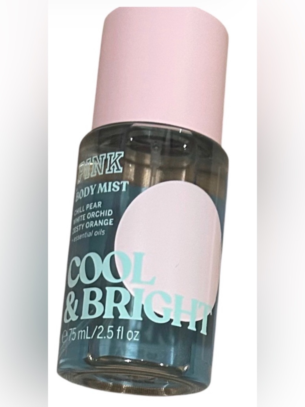 PINK Victoria's Secret Blue & Pink Body Mist Bottle